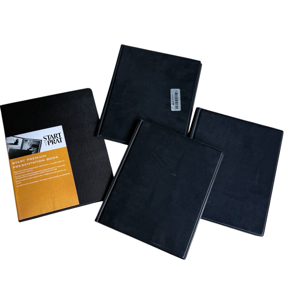 NEW Premium Presentation/Portfolio Books - Black, set of 4 (D13)